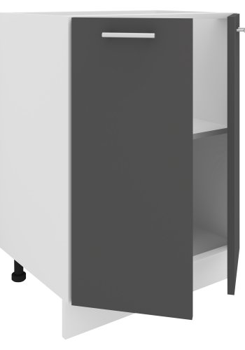 VCM NORDIC Esilo 60 kkken skab, m. 2 lger og 1 hylde - hvid og antracitgr tr