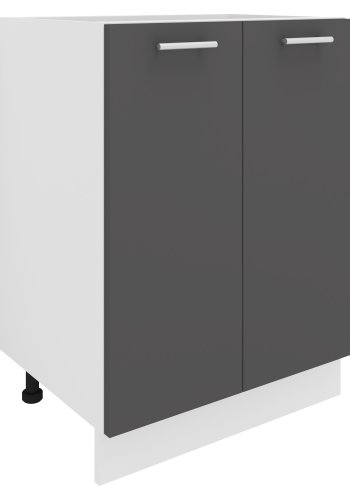 VCM NORDIC Esilo 60 kkken skab, m. 2 lger og 1 hylde - hvid og antracitgr tr