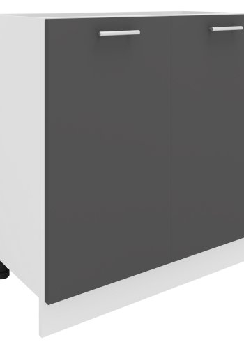 VCM NORDIC Esilo 80 kkken skab, m. 2 lger og 1 hylde - hvid og antracitgr tr