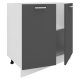 VCM NORDIC Esilo 80 kkken skab, m. 2 lger og 1 hylde - hvid og antracitgr tr