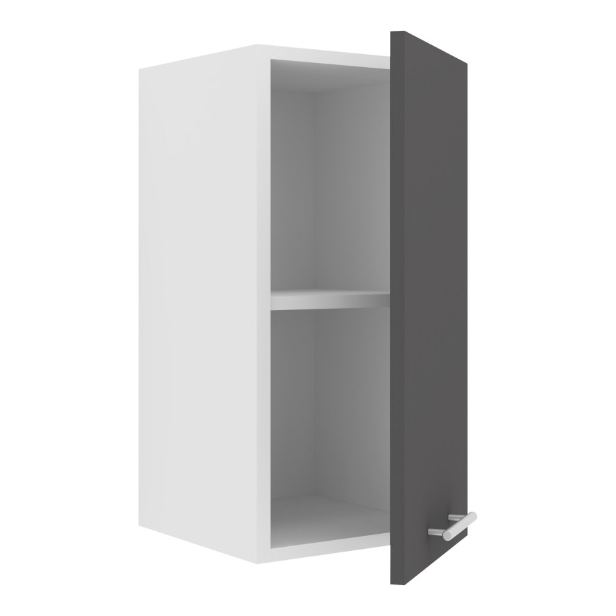 VCM NORDIC Esilo 1 dr 30 kkken vgskab, m. 1 lge og 1 hylde - hvid og antracitgr tr