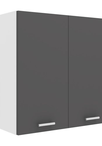 VCM NORDIC Esilo 2 dre 60 kkken vgskab, m. 2 lger og 1 hylde - hvid og antracitgr tr