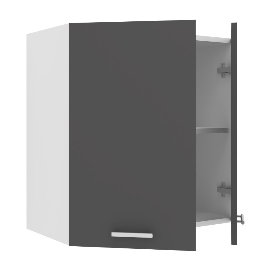 VCM NORDIC Esilo 2 dre 60 kkken vgskab, m. 2 lger og 1 hylde - hvid og antracitgr tr