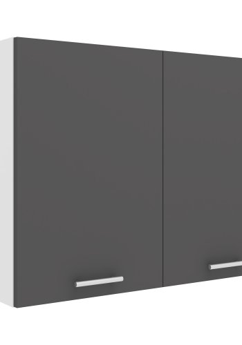 VCM NORDIC Esilo 2 dre 80 kkken vgskab, m. 2 lger og 1 hylde - hvid ogantracitgr tr