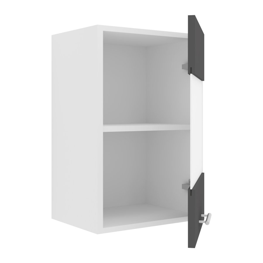 VCM NORDIC Esilo 1 kkken vgskab, m. 1 glaslge og 1 hylde - hvid og antracitgr tr