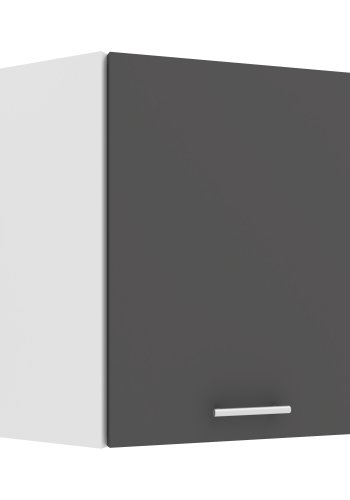 VCM NORDIC Esilo 57 kkken hjrneskab, m. 1 lge og 1 hylde - hvid og antracitgr tr