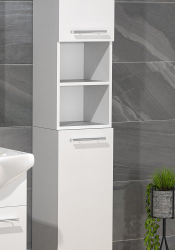 VCM NORDIC Lisalo badevrelse hjskab, m. 2 lger, 4 hylder, 2 bne rum - hvid tr
