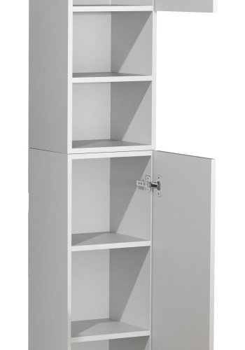 VCM NORDIC Lisalo badevrelse hjskab, m. 2 lger, 4 hylder, 2 bne rum - hvid tr