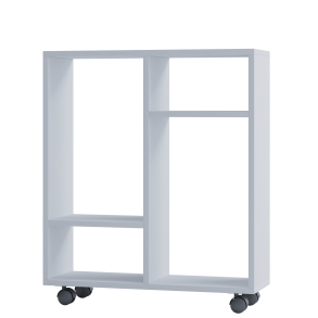 VCM NORDIC Dremala reol, m. 2 hylder og hjul - hvid tr