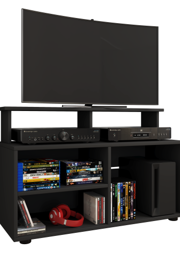 VCM NORDIC Balanisa TV-bord, m. 5 bne rum - sort tr (90x36)