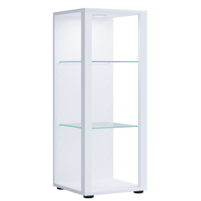 VCM NORDIC Glasol M vitrineskab, m. 2 glashylder - hvid tr