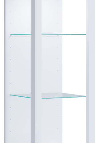 VCM NORDIC Glasol M vitrineskab, m. 2 glashylder - hvid tr