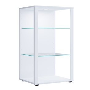 VCM NORDIC Glasol XXL vitrineskab, m. 2 glashylder - hvid tr