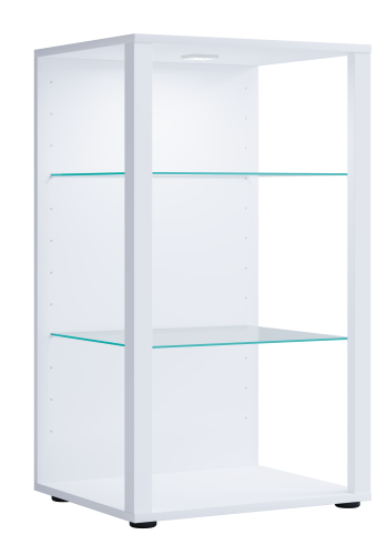 VCM NORDIC Glasol XXL vitrineskab, m. 2 glashylder - hvid tr