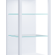 VCM NORDIC Glasol XXL vitrineskab, m. 2 glashylder - hvid tr