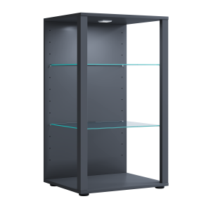 VCM NORDIC Glasol XXL vitrineskab, m. 2 glashylder - antracitgr tr