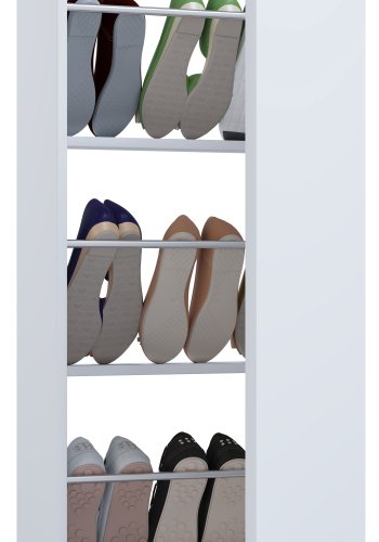VCM NORDIC Fulisa skoskab, m. 1 lge, 2 hylder - hvid tr
