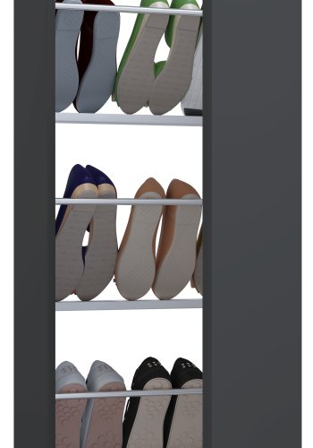 VCM NORDIC Fulisa skoskab, m. 1 lge, 2 hylder - antracitgr tr