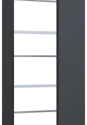 VCM NORDIC Fulisa skoskab, m. 1 lge, 2 hylder - antracitgr tr