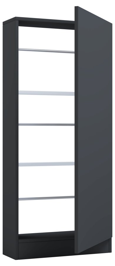 VCM NORDIC Fulisa skoskab, m. 1 lge, 2 hylder - antracitgr tr