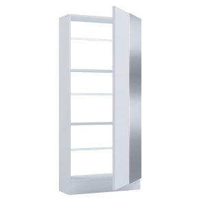 VCM NORDIC Fulisa skoskab, m. spejl p lge, 2 hylder - hvid tr