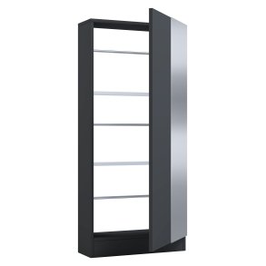 VCM NORDIC Fulisa skoskab, m. spejl p lge, 2 hylder - antracitgr tr