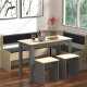 VCM NORDIC Esal Maxi hjrnebnkst, m. 1 bord, 2 bnke, 2 taburetter - natur og antracitgr tr