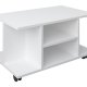 VCM NORDIC Findalo TV-bord, m. 4 rum og hjul - hvid tr (80x40)
