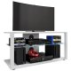 VCM NORDIC Folas L Hi-fi og TV-bord, m. 1 glashylde - hvid tr (90x41)