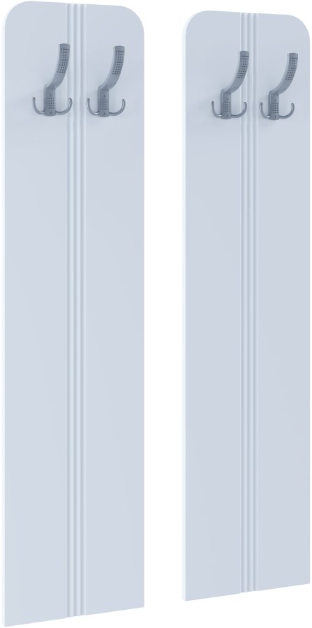 VCM NORDIC Balia knagerkke, m. 4 knager - hvid tr (st af 2)
