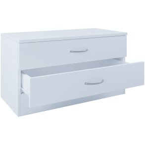 VCM NORDIC Balia kommode/bnk, m. 2 skuffer - hvid tr