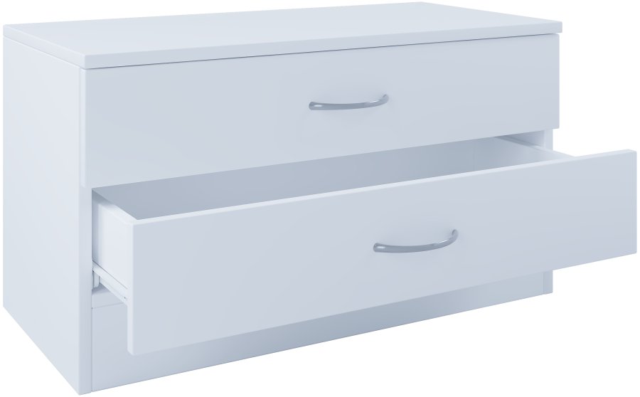 VCM NORDIC Balia kommode/bnk, m. 2 skuffer - hvid tr
