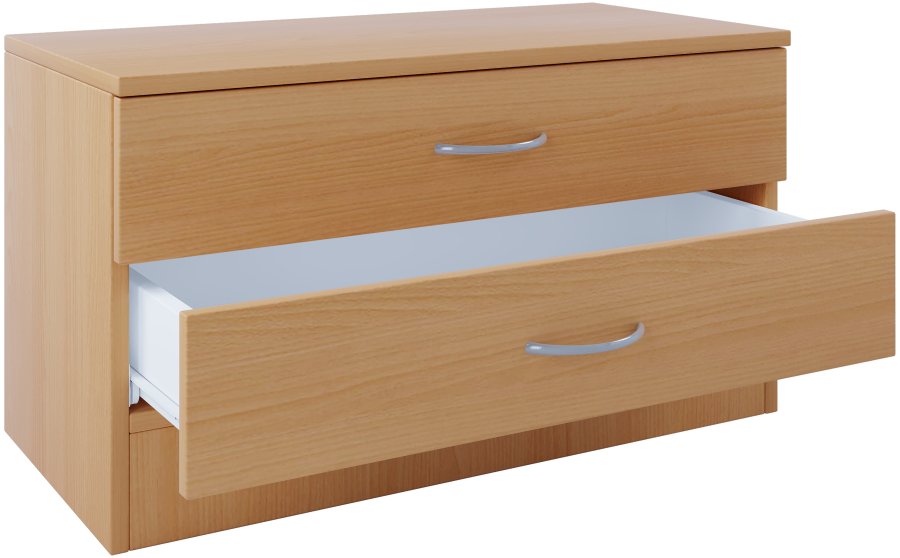 VCM NORDIC Balia kommode/bnk, m. 2 skuffer - natur tr