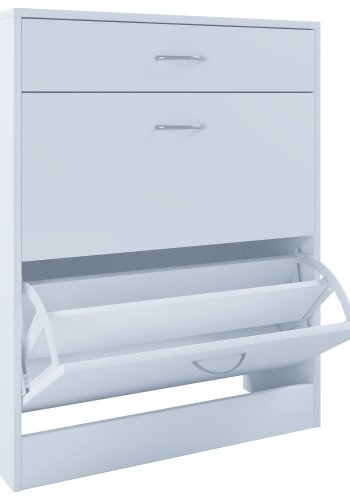 VCM NORDIC Balia skoskab, m. 2 lger og 1 skuffe - hvid tr