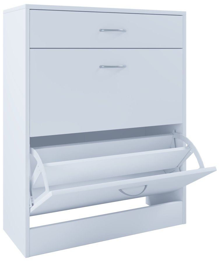 VCM NORDIC Balia skoskab, m. 2 lger og 1 skuffe - hvid tr