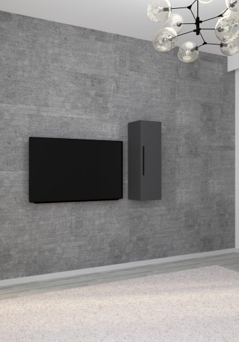 VCM NORDIC Arila L vgskab, m. 1 lge og 2 hylder - antracitgr tr