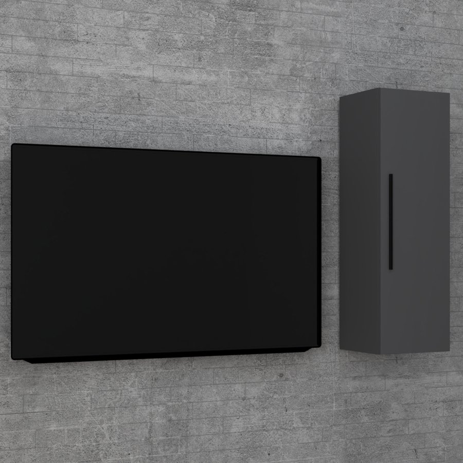 VCM NORDIC Arila L vgskab, m. 1 lge og 2 hylder - antracitgr tr