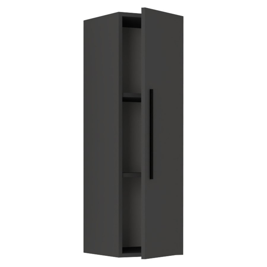 VCM NORDIC Arila L vgskab, m. 1 lge og 2 hylder - antracitgr tr