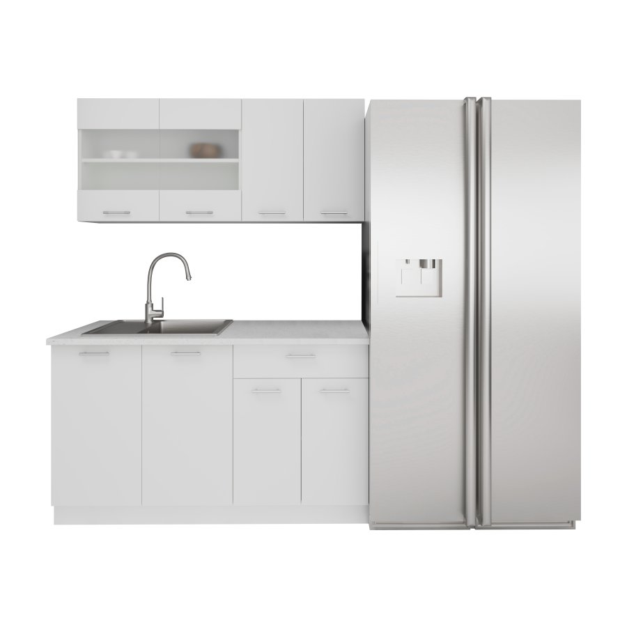 VCM NORDIC 140 Esilo 4-delt tekkken - glas og hvid tr 