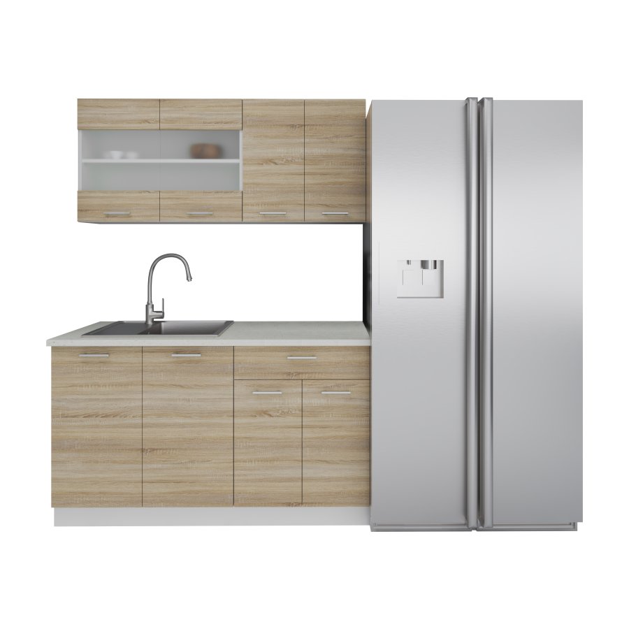 VCM NORDIC 140 Esilo 4-delt tekkken - glas og natur tr