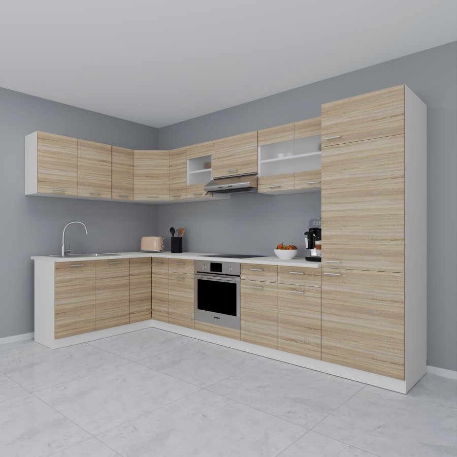 VCM NORDIC Esilo 13-delt hjrnekkken - glas og natur tr