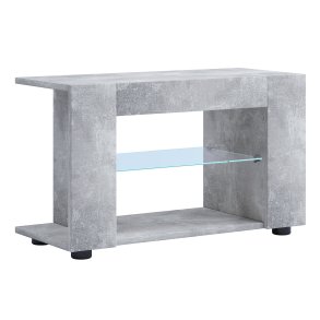 VCM NORDIC Plexalo L TV-bord, m. 1 glashylde - gr tr (70x30)