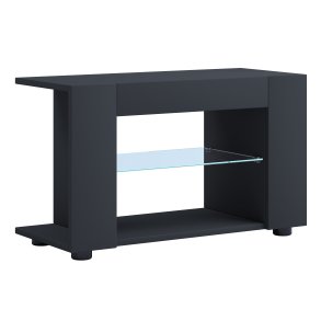 VCM NORDIC Plexalo L TV-bord, m. 1 glashylde - sort tr (70x30)