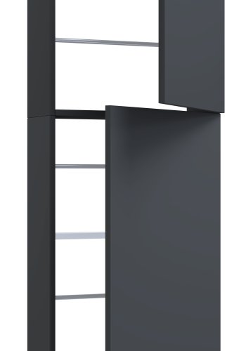 VCM NORDIC Fulisa XL skoskab, m. 2 lger, 4 hylder - antracitgr tr