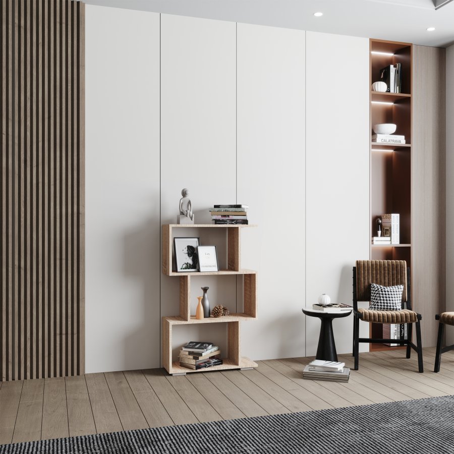 VCM NORDIC Palusa M reol, m. 3 rum - natur tr