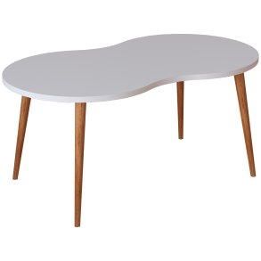 VCM NORDIC Barilo sofabord, m. afrundede kanter - hvif og natur tr (90x41)