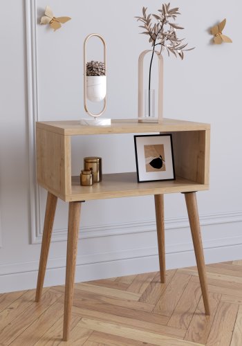 VCM NORDIC Singol M sengebord, m. 1 bent rum - natur tr (45x30)