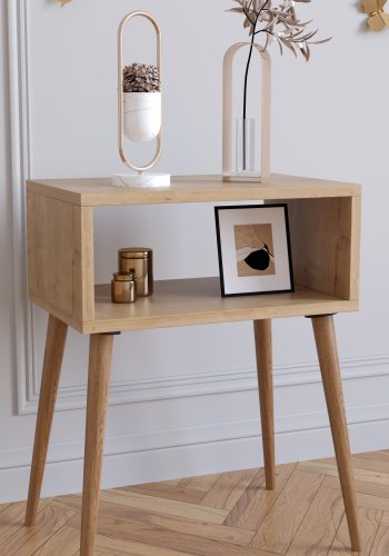 VCM NORDIC Singol M sengebord, m. 1 bent rum - natur tr (45x30)