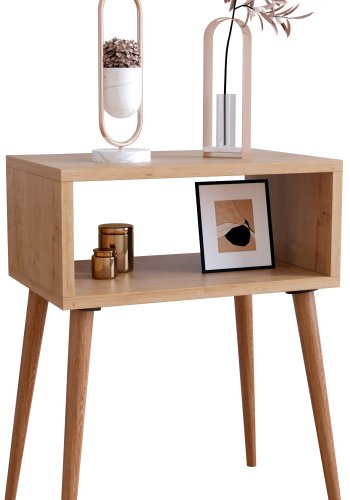 VCM NORDIC Singol M sengebord, m. 1 bent rum - natur tr (45x30)