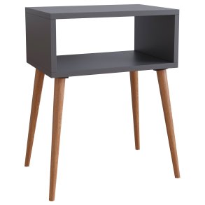 VCM NORDIC Singol M sengebord, m. 1 bent rum - antracitgr og natur tr (45x30)